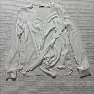 Bailey/44 Size:M White Draped Women's Blouse